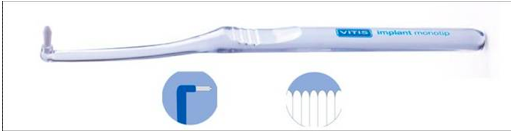 Зубная щетка для имплантов Vitis Implant Monotip (МОНОПУЧКОВАЯ)