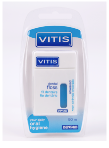 Межзубная нить (НЕВОЩЕНАЯ/СКРУЧЕННАЯ ФОРМА) - Vitis Unwaxed Dental Floss